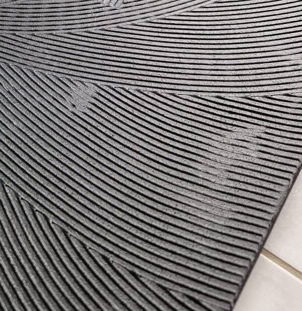 Tableau peinture abstraite monochrome minimaliste noir