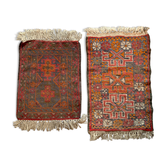 Lot de deux tapis vintage