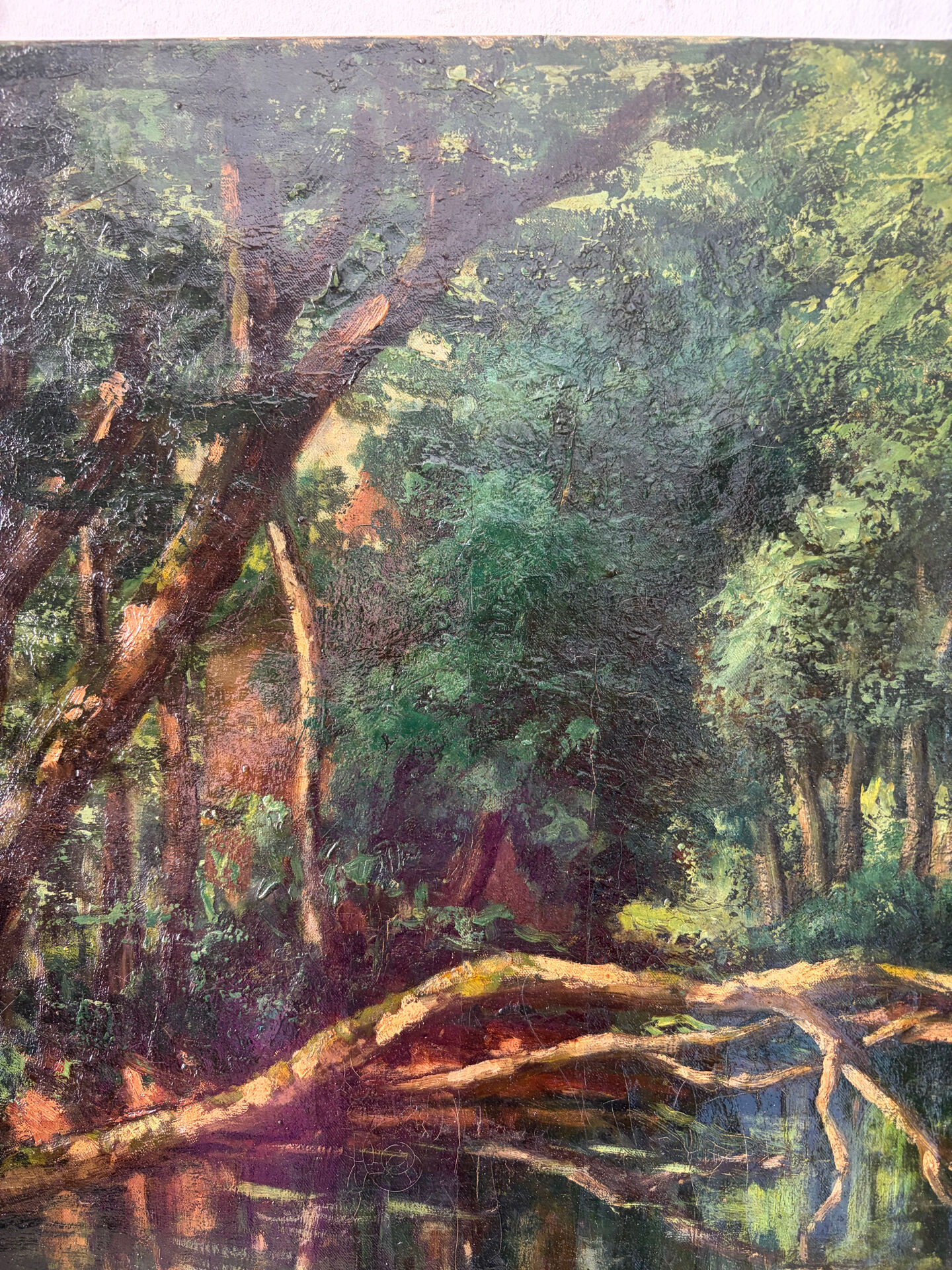 "Study for the fallen tree" oil on canvas signed 1925