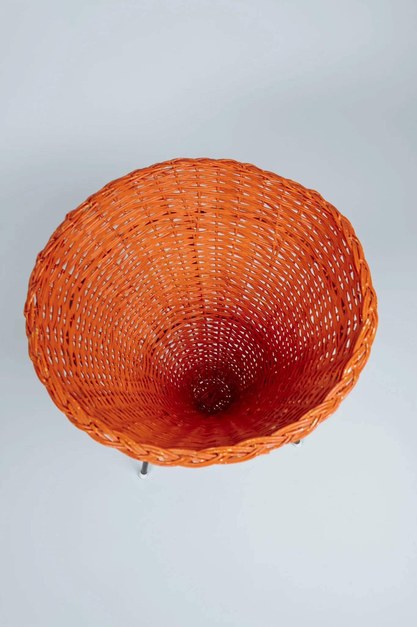 Vintage orange basket for plants or toys, Dirk van Sliedrecht for Rohé