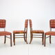 Ensemble des années 1930 de 4 chaises de salle à manger Art Déco, Tchécoslovaquie