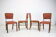 1930s set of 4 art deco dining chairs, czechoslovakia