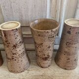 Lot de 5 verres en grès vintage