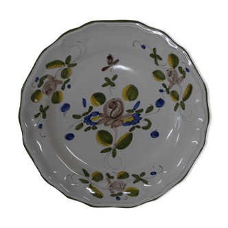 Assiette decorative faience de Martres Tolosane decor floral