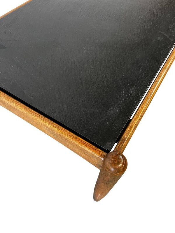Table basse brutaliste vintage / table basse Eric Merthen