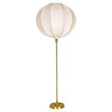 Large brass table lamp by Aage Petersen, for Le Klint, Denmark, 1970s.