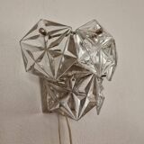 Rare Midcentury Glass Wall Lamp in Style of Kinkeldey, 1960s.