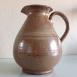Pitcher ball in varnished beige cermic 60/70 years