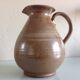 Pitcher ball in varnished beige cermic 60/70 years