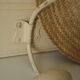 Porte manteau murale vintage bois et métal beige