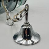 Large Space Age Pendant Lamp VECA in Chrome Metal and Glass, 1970s