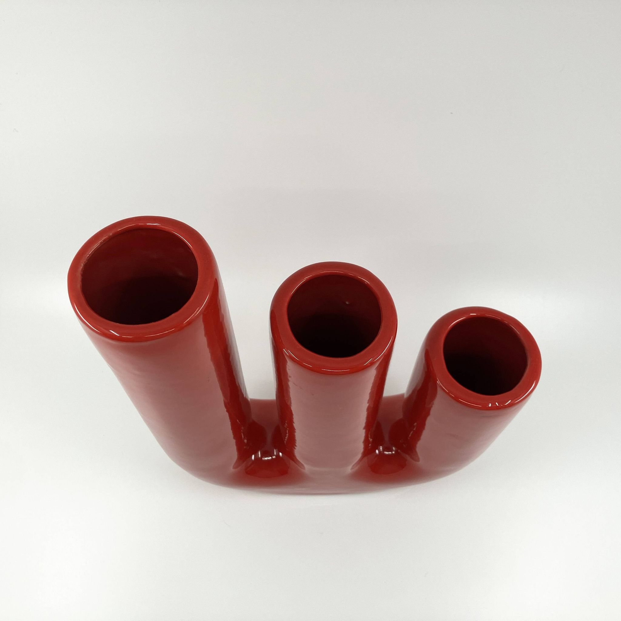 Vase with 3 necks in ceramic • space age • Italy • Circa 60/70