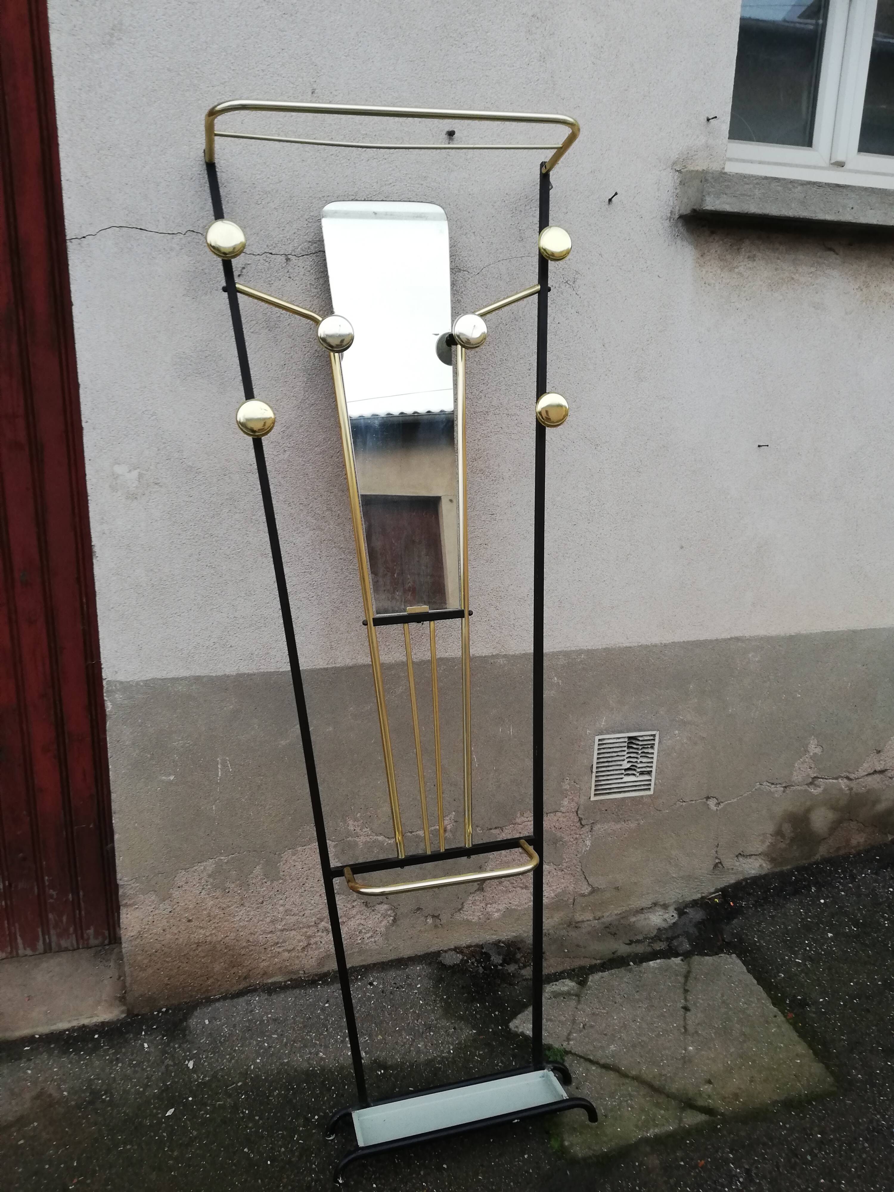 Black and gold vintage wall coat holder