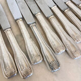 Set of 18 antique knives, silver metal
