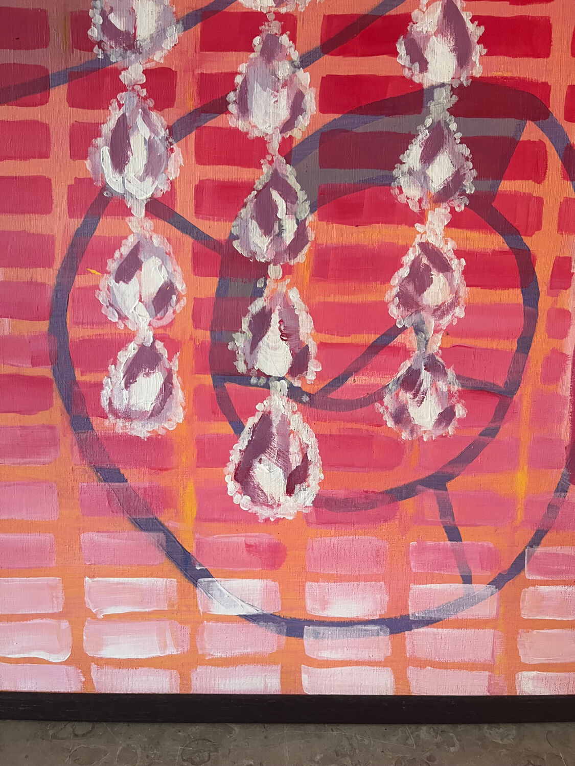 Abstract "Éclat" oil on canvas signed Baltran