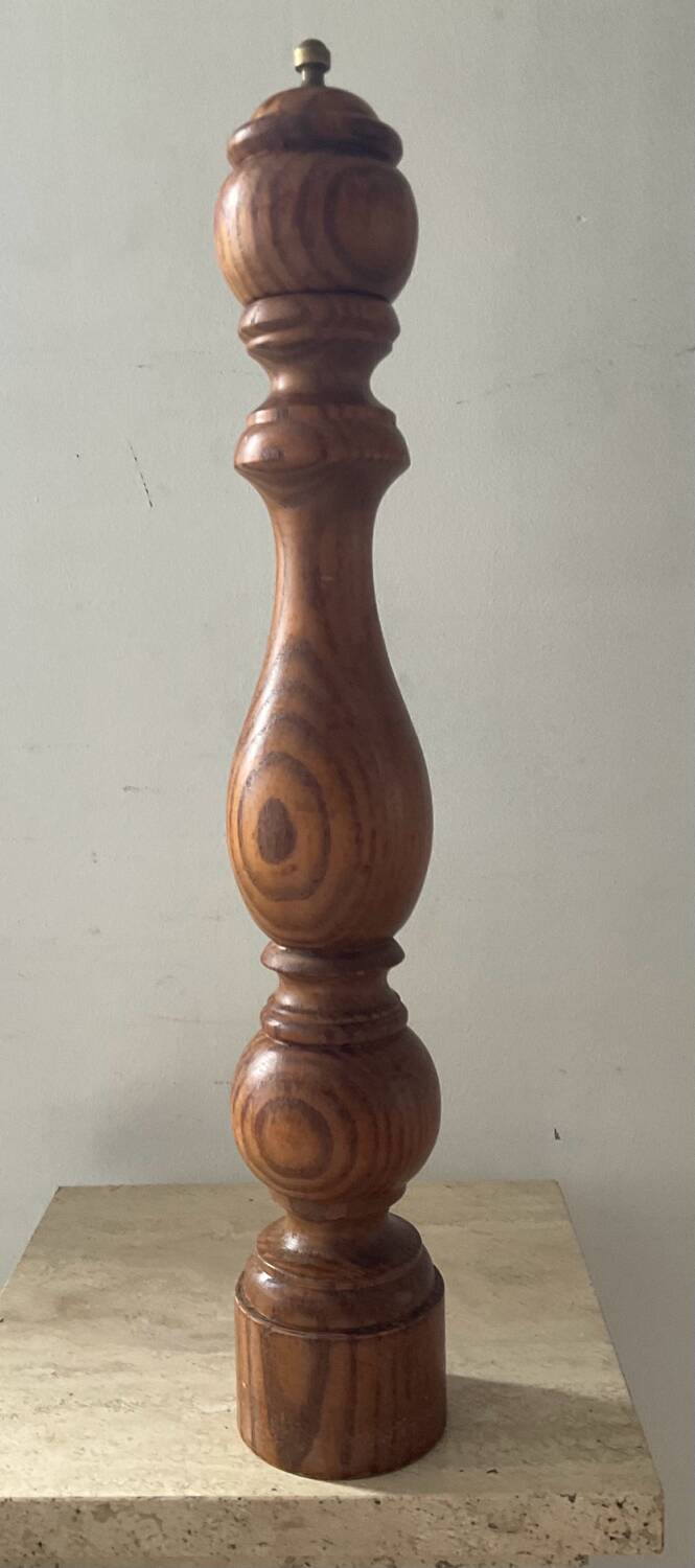 Large vintage Delbru wooden pepper mill