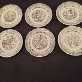 6 assiettes, Napoléon 1er Sarreguemines