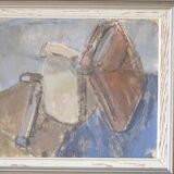 Ulla Borgström, Swedish Modern Painting, 1960s, Oil on Canvas, Framed