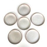 Set of 6 hollow sandstone plates, 70s