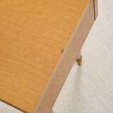 Vintage bedside table in blond oak