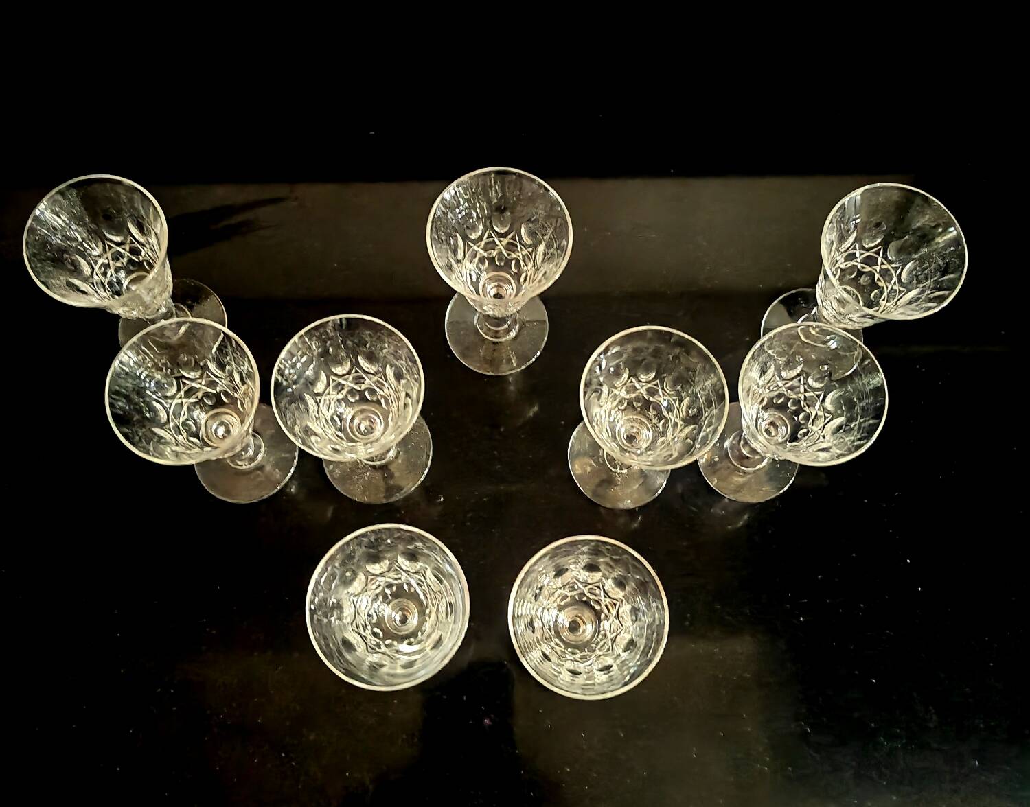 9 verres en cristal Royal Brierley