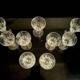 9 Royal Brierley crystal glasses