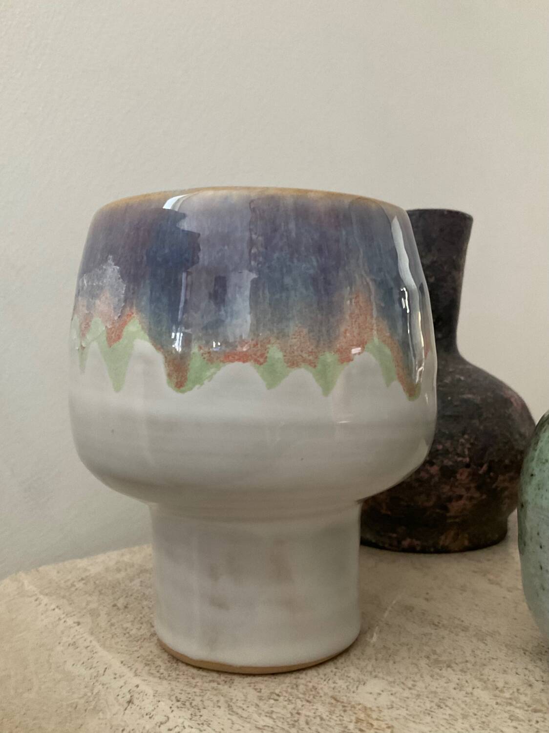 Series of 6 vintage miniature vases