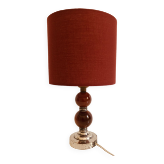 Lampe 1950 en métal chromé et verre