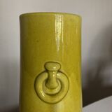 Scandinavian mimosa glazed earthenware vase neo classic mid century modern 1970