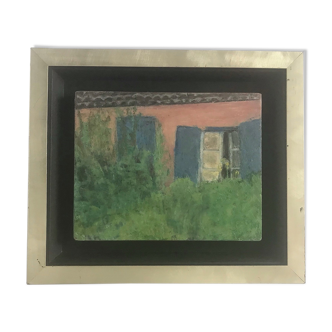Huile sur panneau Maison en Provence 2003