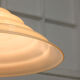 Mid-century Yellow Glass & Brass Pendant Lamp