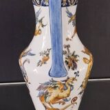 Gien earthenware vase with handles
