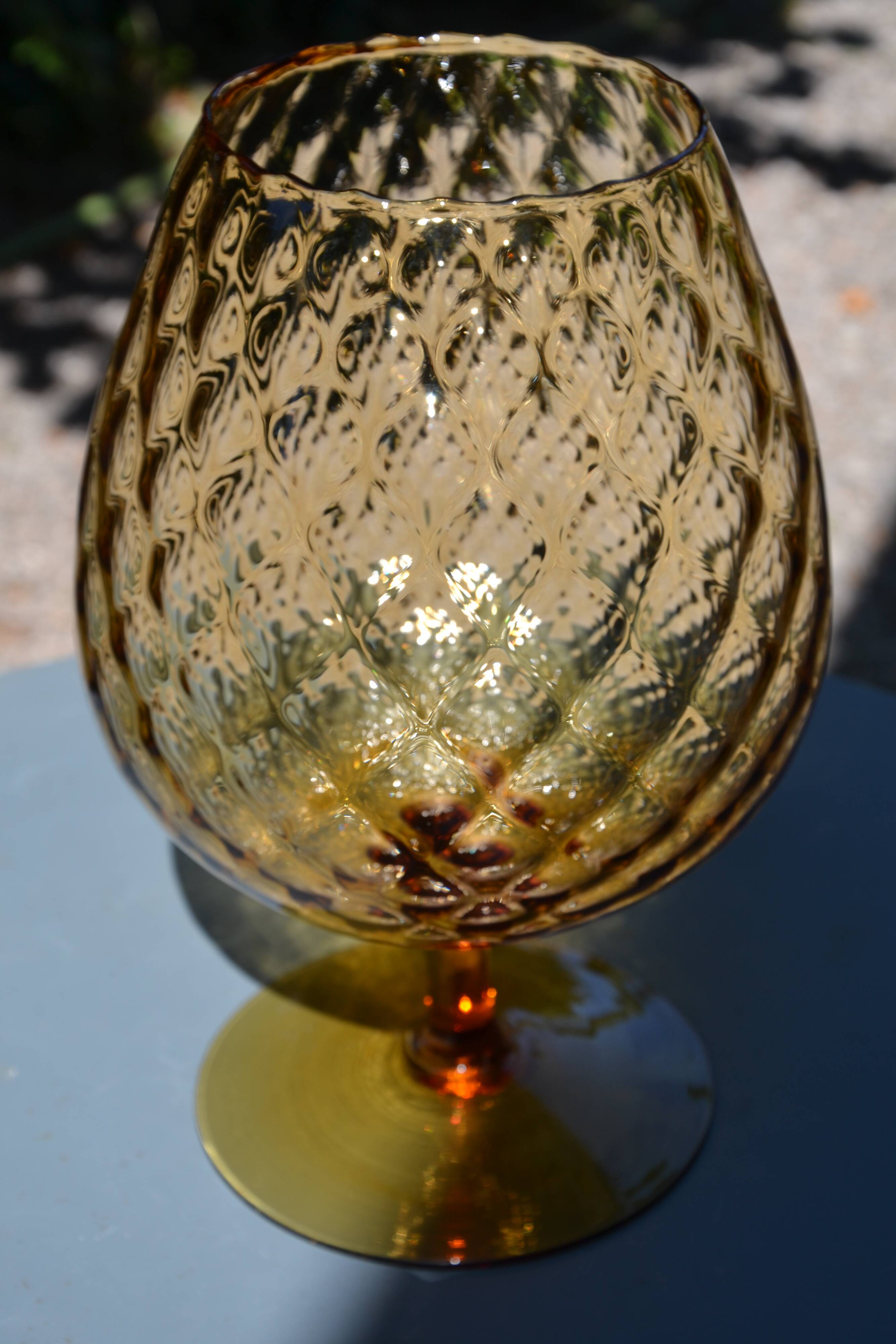 Empoli ochre footed vase