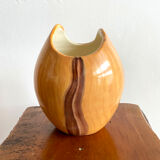 Vase Grandjean Jourdan imitation wood Vallauris