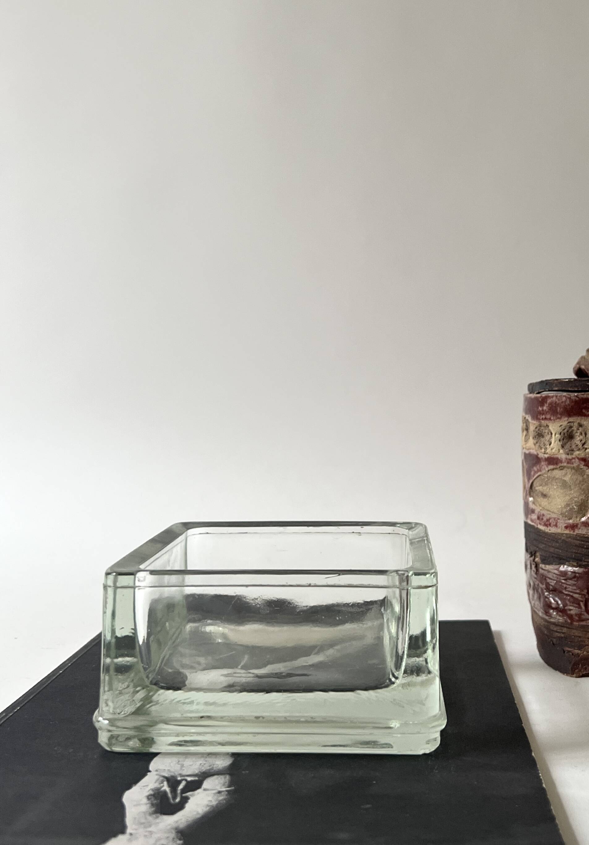 Lumax Bauhaus glass trinket tray/ashtray, 1970