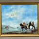 Louis Casavino (1921-1998) Oil on canvas "The falcon hunt"