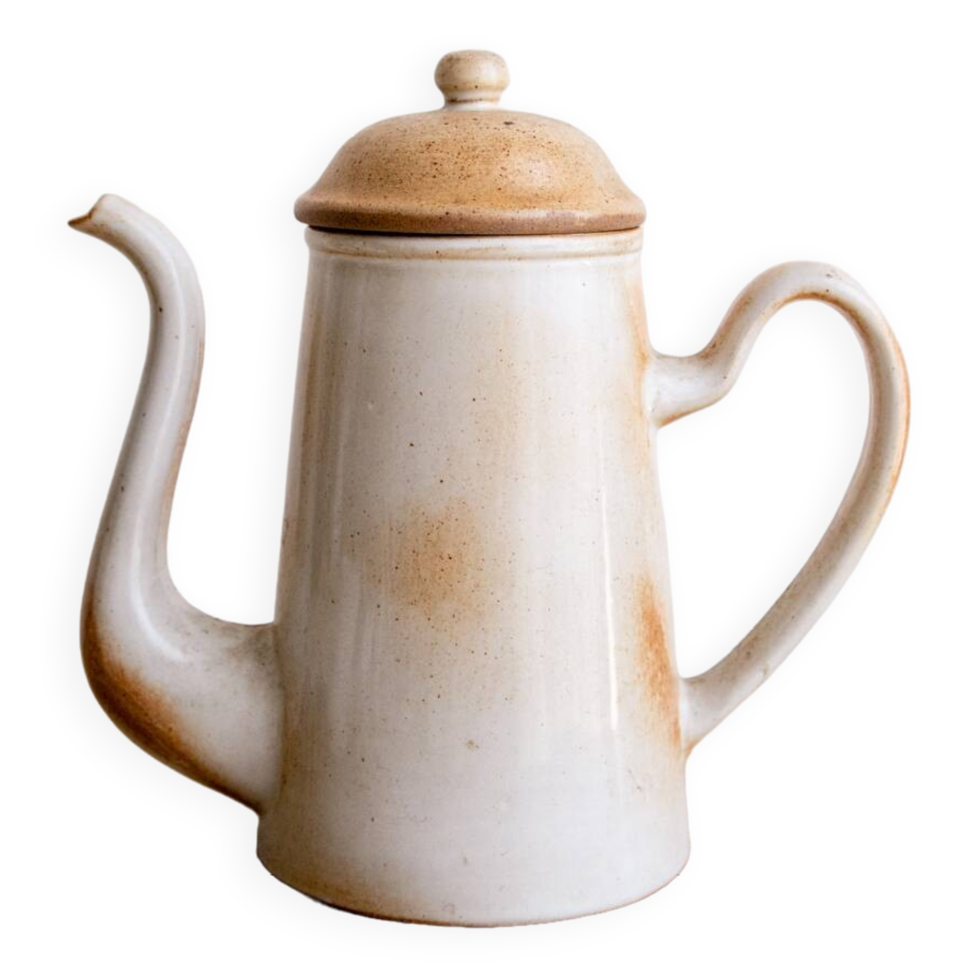 Enameled stoneware coffee pot