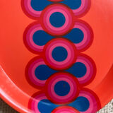 Guzzini orange plate, Ornella Noorda, 1970 design