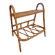 Small side piece of furniture with bamboo magazine holder, wooden top, 1960