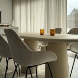 Handmade Contemporary Textured Premium Plaster Dining Table - Customizable
