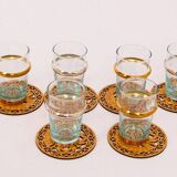Set of 6 Beldi blown transparent glasses