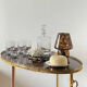 Crystal carafe and 4 glasses Daum France.