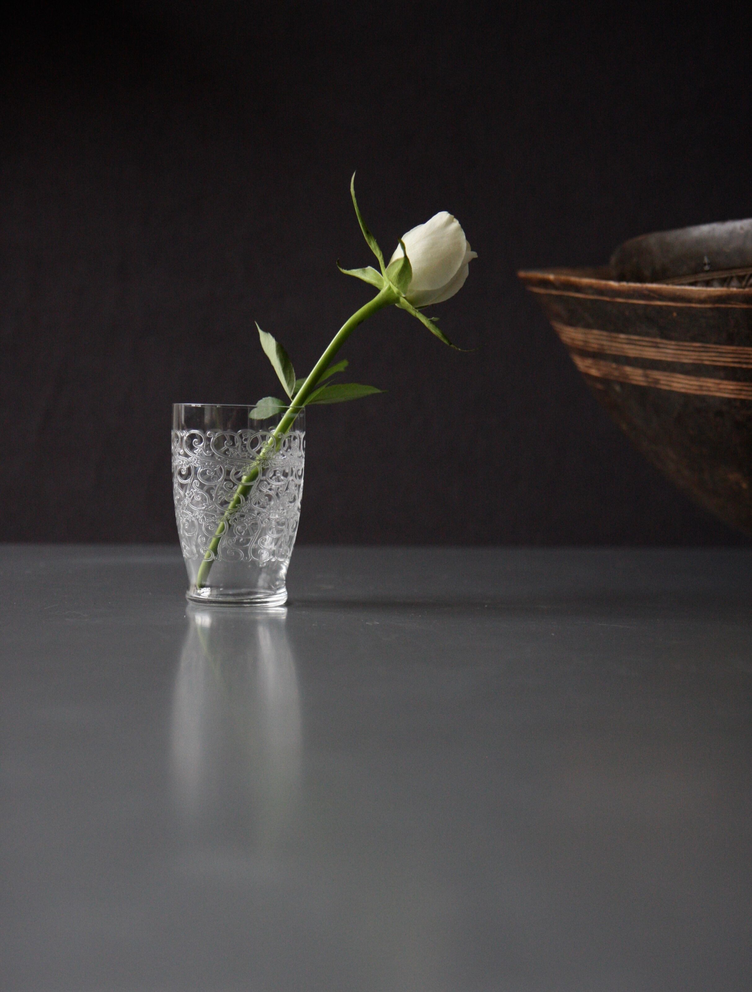 Baccarat crystal cup Model Rohan Art Deco style.