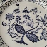 Trio of Castellania plates in Italian earthenware, vintage blue decoration