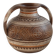 Vintage ceramic vase from the 1960s, hand-painted Italian pottery with two handles, brown tones and decorative pattern by Italica Ars.
