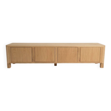 Low oak buffet enfilade