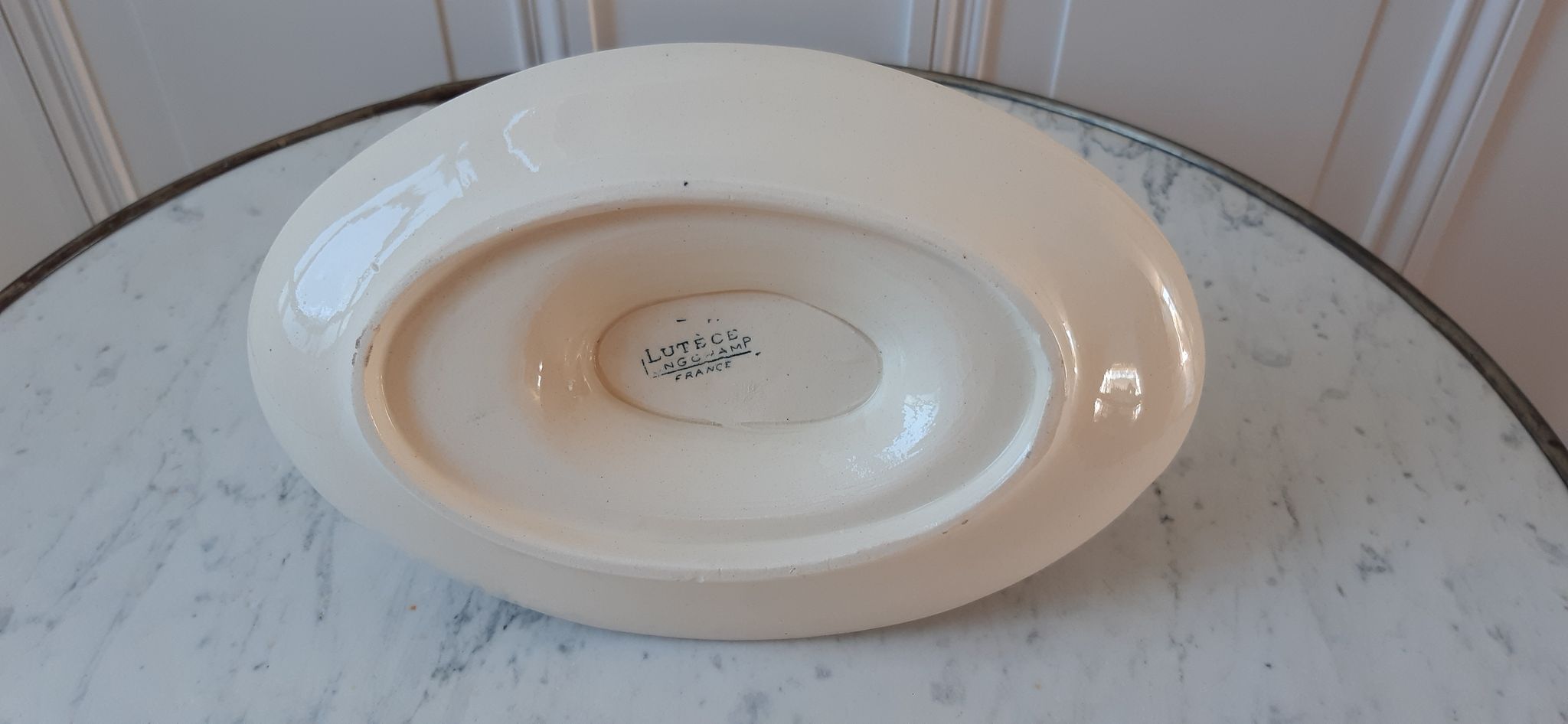 Saucière terre de fer Longchamp fin XIXème