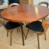 Round teak table from the 60s