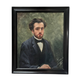 French School of the 19th Century, Portrait of a Young Man, 1891 Oil on Canvas