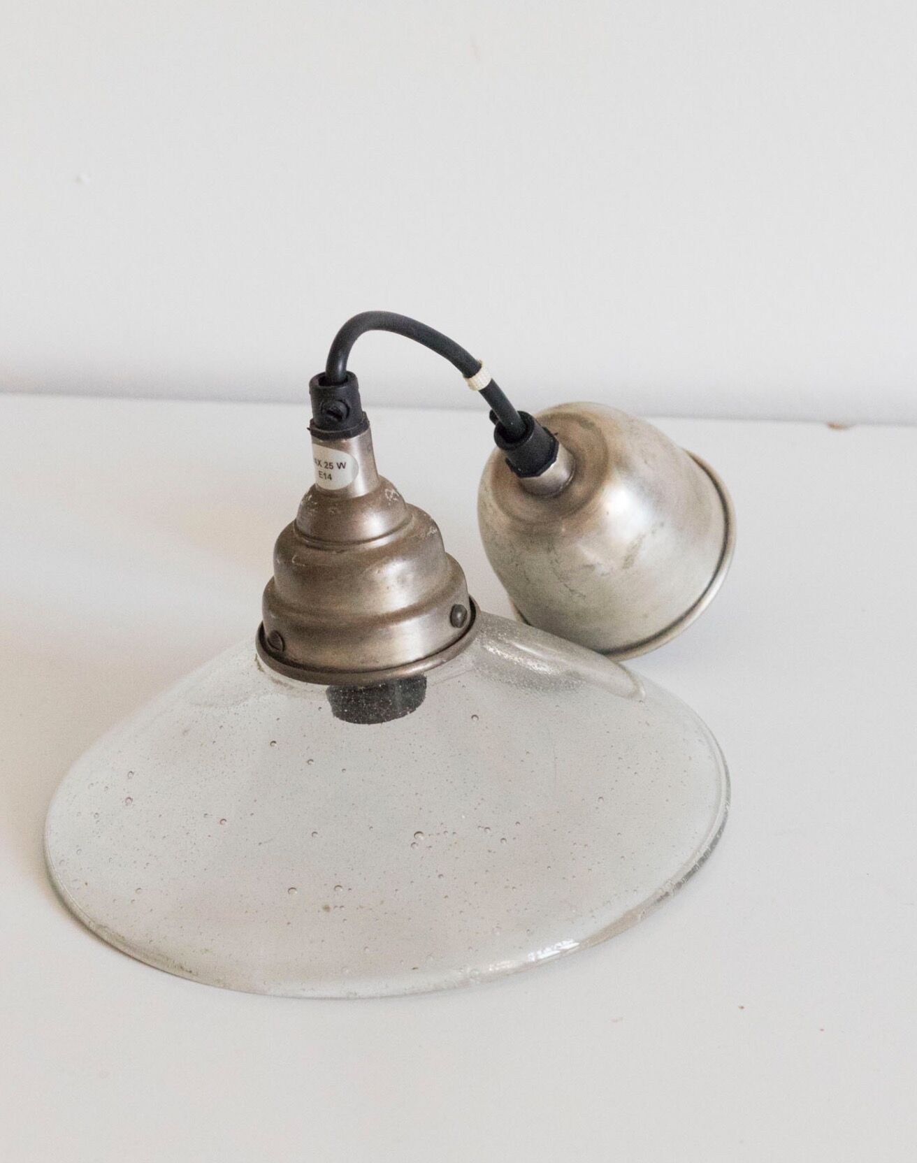 Suspension en verre vintage